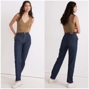 The Perfect Vintage Straight Jean in Greenhaven Wash Seamed Version Dark Blue 28